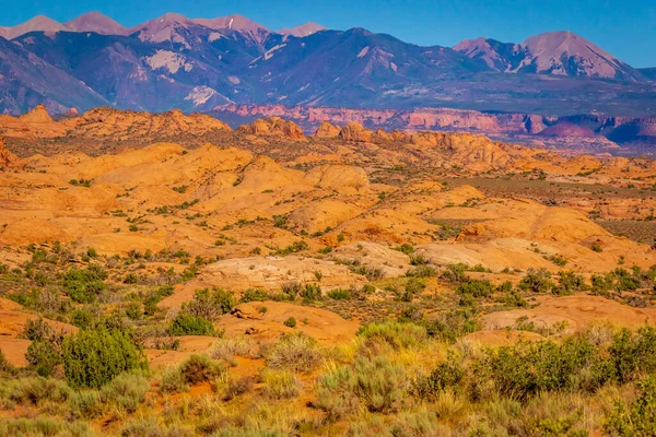 Versteende Duinen Arches National Park Utah — Stockfoto