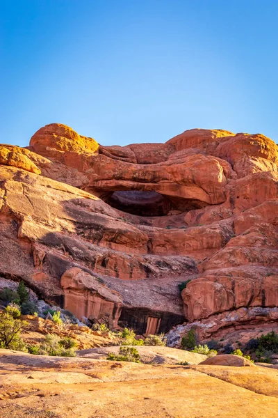 Pothole Arch Arches National Park Utah — Stockfoto