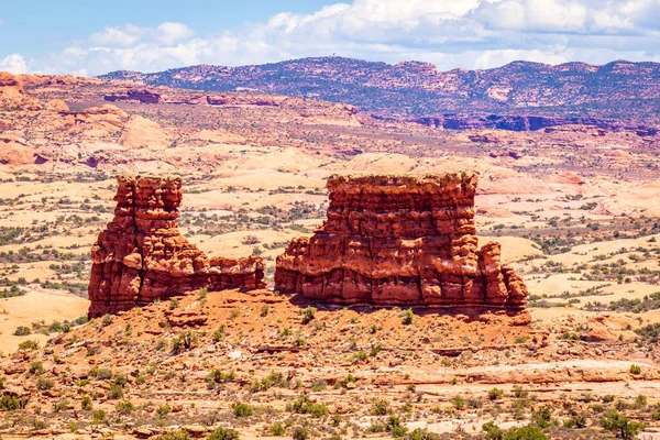 Rock Formations Viewed Sal Mountain Viewpoint Arches National Park Utah — Stock Photo, Image