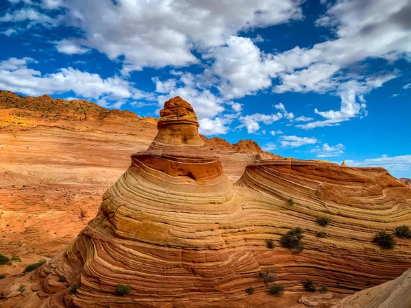 Die Welle Ist Eine Berühmte Sandsteinfelsformation Coyote Buttes Arizona Die — Stockfoto