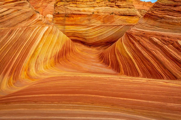 Wave Una Famosa Formación Roca Arenisca Ubicada Coyote Buttes Arizona —  Fotos de Stock