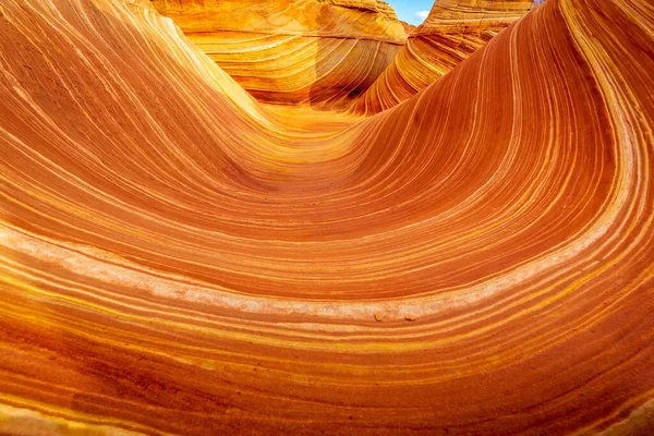 Wave Una Famosa Formación Roca Arenisca Ubicada Coyote Buttes Arizona —  Fotos de Stock