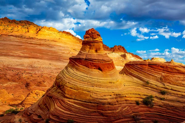 Die Welle Ist Eine Berühmte Sandsteinfelsformation Coyote Buttes Arizona Die — Stockfoto