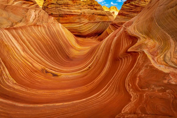 Wave Una Famosa Formación Roca Arenisca Ubicada Coyote Buttes Arizona —  Fotos de Stock