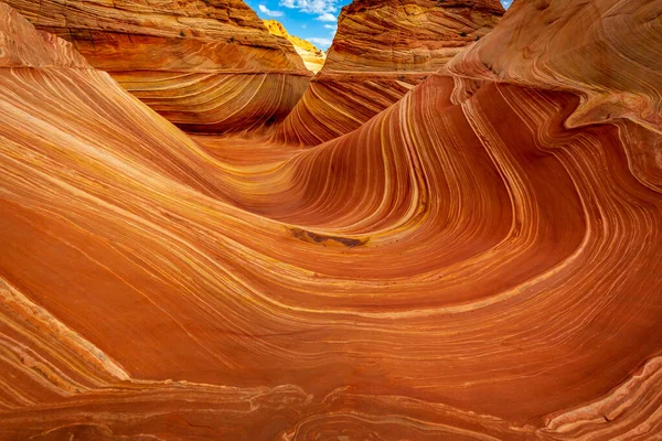 Wave Una Famosa Formación Roca Arenisca Ubicada Coyote Buttes Arizona — Foto de Stock