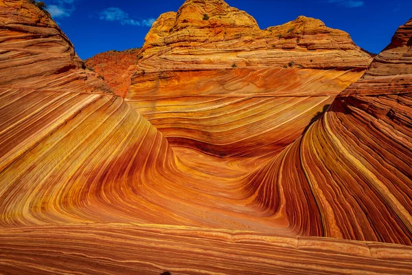 Wave Una Famosa Formación Roca Arenisca Ubicada Coyote Buttes Arizona — Foto de Stock