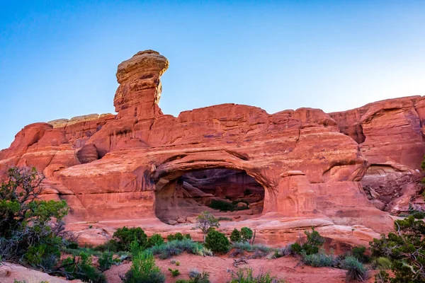 Tower Arch Morgen Arches National Park Utah — Stockfoto