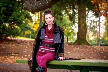 Park moda genç kadın