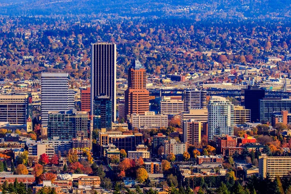 Paesaggio urbano del centro di Portland — Foto Stock