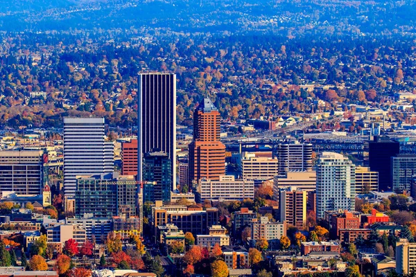 Paesaggio urbano del centro di Portland — Foto Stock