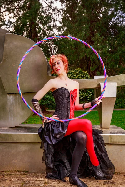 Hula Hoop in the Park — Stock Photo, Image