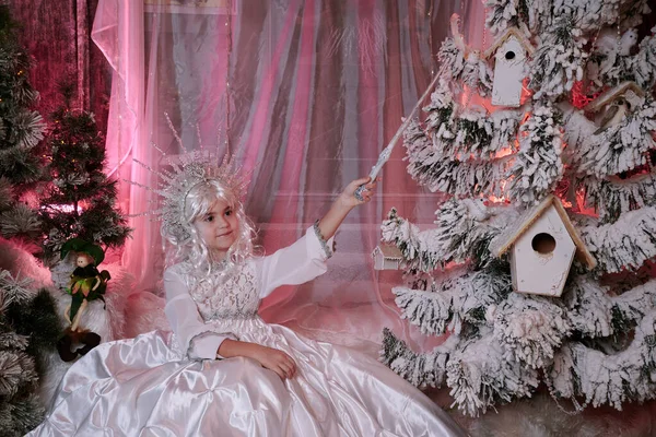 Kar perisi büyüyle donar.