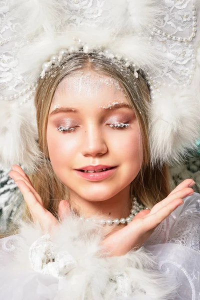 Fee Portret Van Winter Koningin — Stockfoto