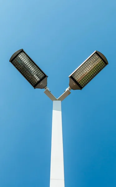 Post LED street lamps that save energy.