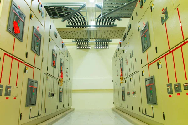 Caixa Painel Controle Elétrico Para Eletricidade Energia Distribuição Tensão Elétrica — Fotografia de Stock