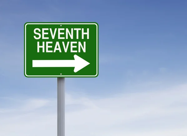 Znak w siódmym niebie — Zdjęcie stockowe
