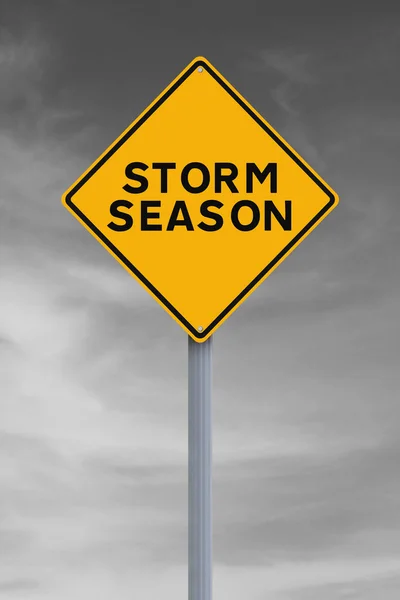 Señal de advertencia de tormenta — Foto de Stock