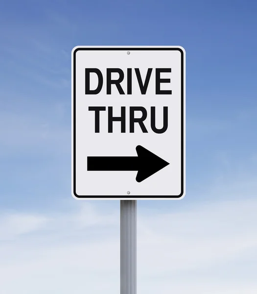 Drive Thru Sign — Stock Photo, Image