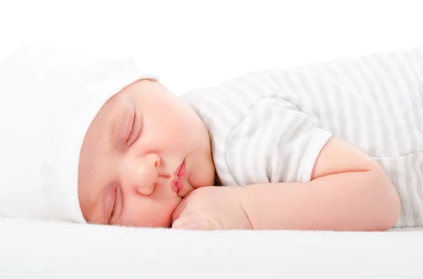 Portrait cute newborn sleeping baby — Stock Photo, Image