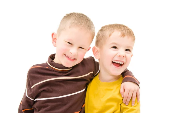 Zwei glückliche Jungen — Stockfoto