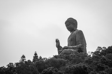 Hong Kong Buda heykeli Lantau Island üzerinde