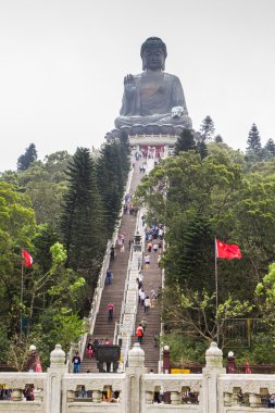 Hong Kong Buda heykeli Lantau Island üzerinde