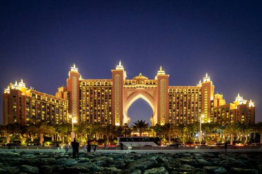 2020 / 02 / 28, Dubai, BAE. Palm Island 'daki Atlantis Oteli. Lüks 5 yıldızlı otel.