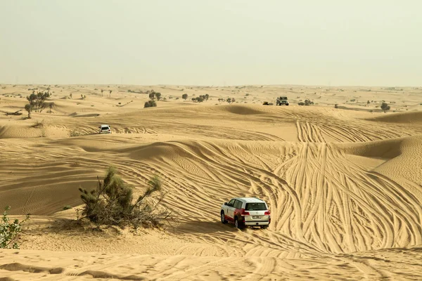 Dubai Vae Wüstensafari Und Dünenbashing Dünenreiten Der Arabischen Wüste Blick — Stockfoto