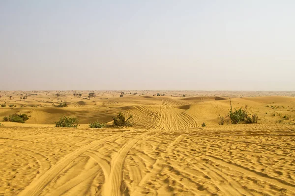 Pouštní Safari Mlácení Dun Jízda Duně Arabské Poušti Pohled Písečné — Stock fotografie