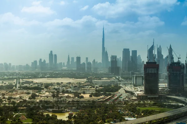 Dubai Centro Cidade Skyline Emirados Árabes Unidos — Fotografia de Stock