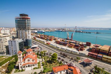 Arnavutluk, Durres şehir, üstten görünüm