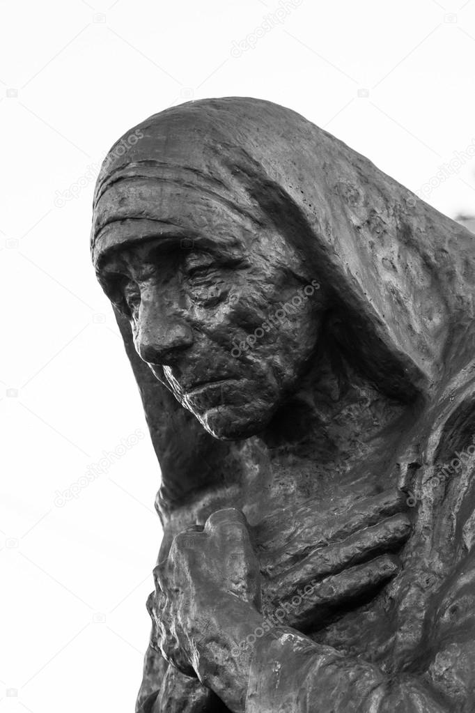 Albania, the city of Durres, a monument to Mother Teresa