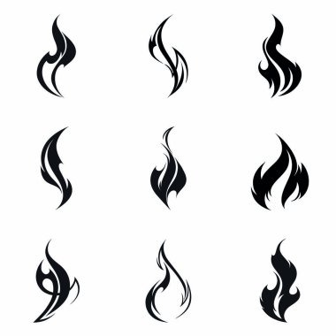 Ateş yakıldı. Vektör çizimi. Tasarım elementi.