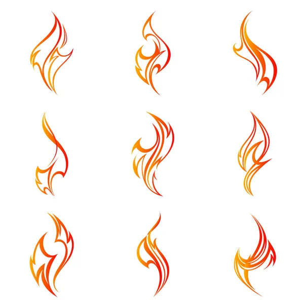 Feuerflammen Collage Element Für Design — Stockvektor