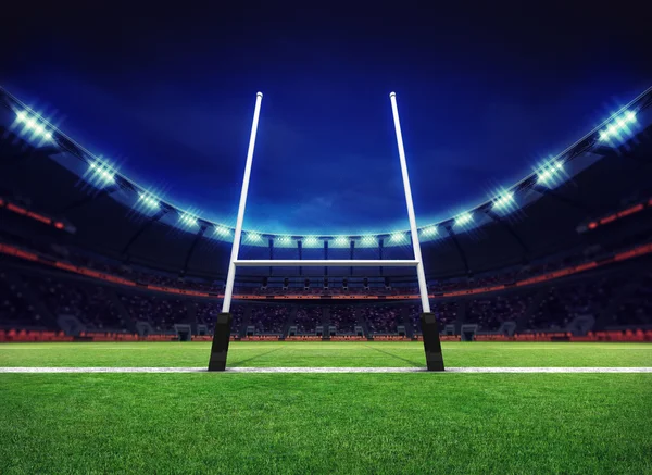 Rugby stadion játszótér, cél — Stock Fotó