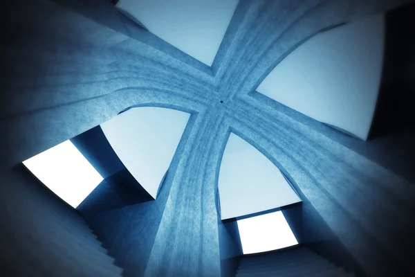 Abstrakte Tapete Szene der spirituellen Kathedrale nach oben Ansicht — Stockfoto