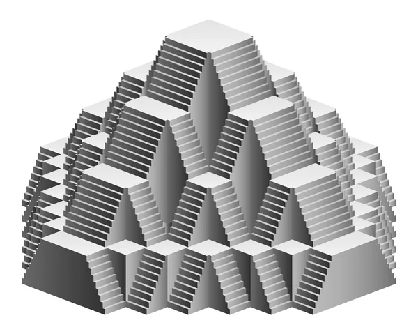 Konstruktion von Pyramidentreppen — Stockvektor
