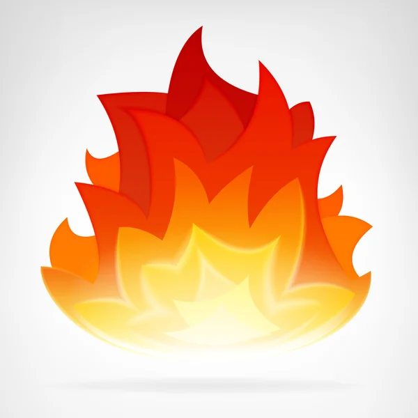 火の炎の熱ベクトル要素 — ストックベクタ