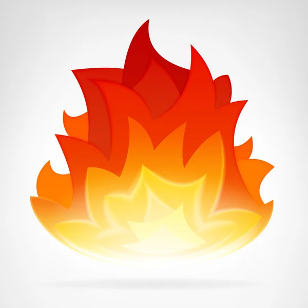 Fire flame heat vector element — Stock Vector