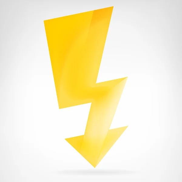 Einfach Flash Strike Icon Vektor isoliert — Stockvektor