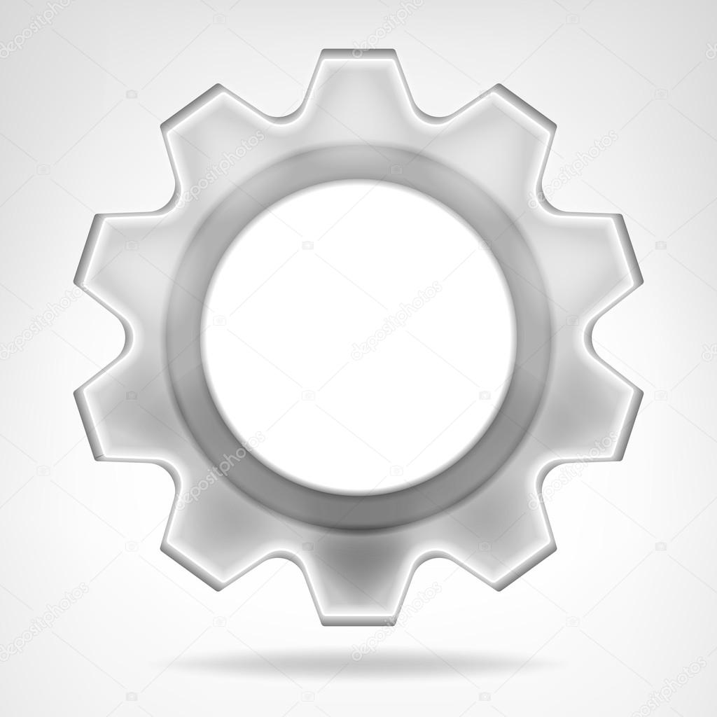 gear wheel inner text space template isolated