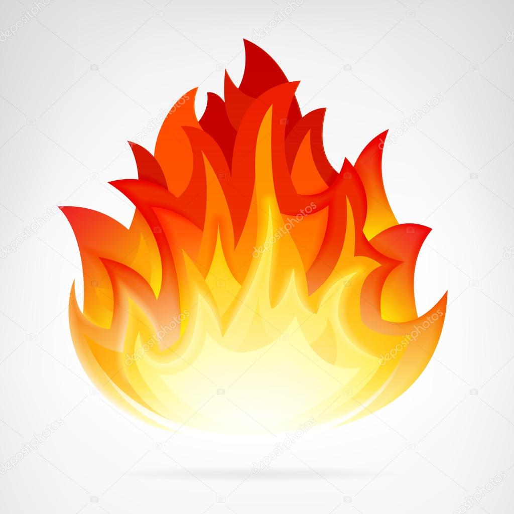 wildfire flame isolated vector element 