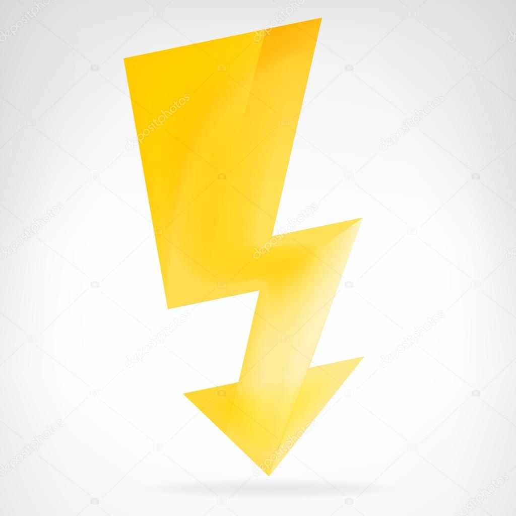 simply flash strike icon vector isolated