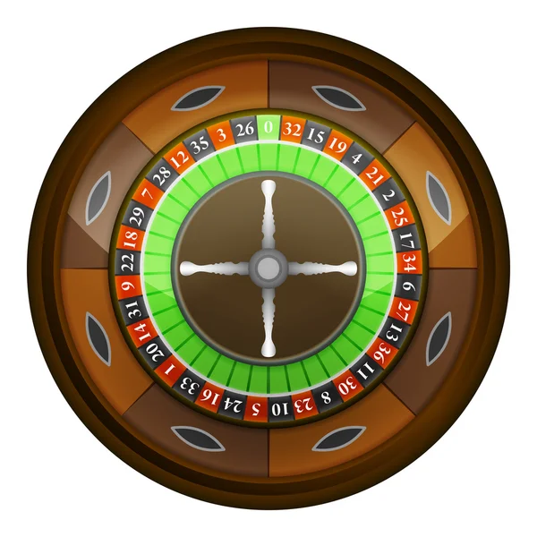 Wooden roulette wheel — Stock Vector