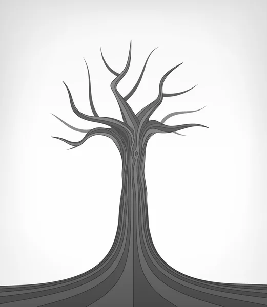 Döda trädet konceptuell konst — Stock vektor