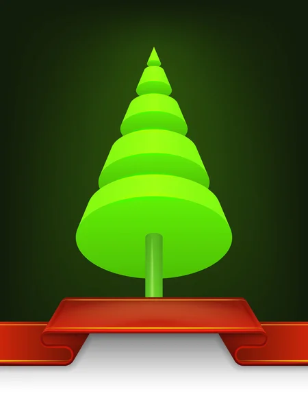 Abstrato árvore de natal cone design —  Vetores de Stock