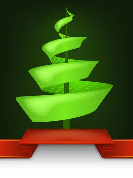 Absztrakt karácsonyfa design örvény — Stock Vector
