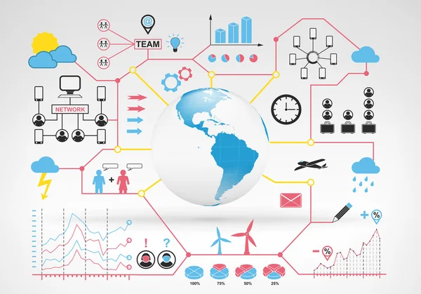 Coleção de web e design de mídia —  Vetores de Stock