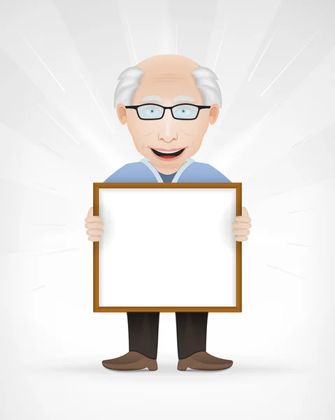 Vieil homme avec pension — Image vectorielle