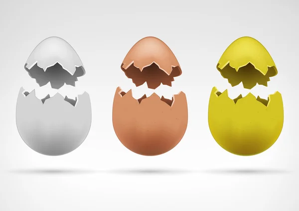 Recogida de huevos rotos — Vector de stock